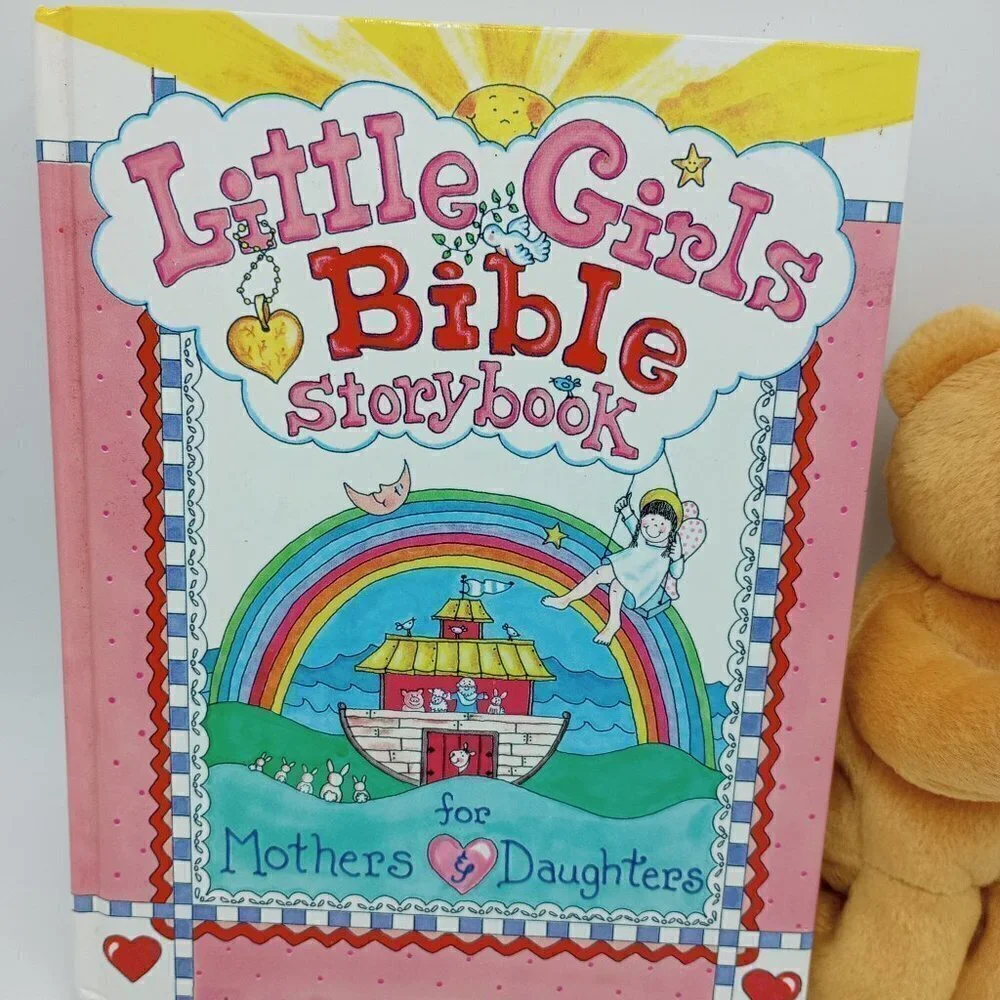 Little Girls Bible Storybook & Hope Praying Bear TY Beanie Baby - Children, Kids